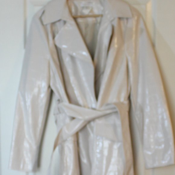 Topshop White Trench Coat Size 14 - Picture 4 of 6